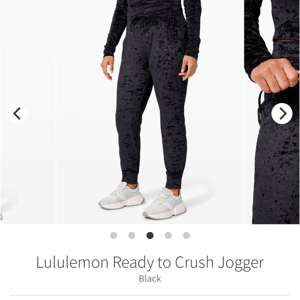lululemon athletica Black ready to crush Jogger Pants Sz 4 EUC - Picture 4 of 9